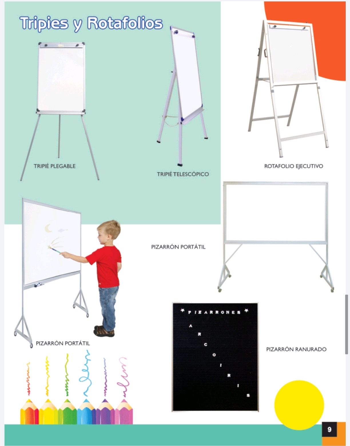 Tripiés y rotafolios